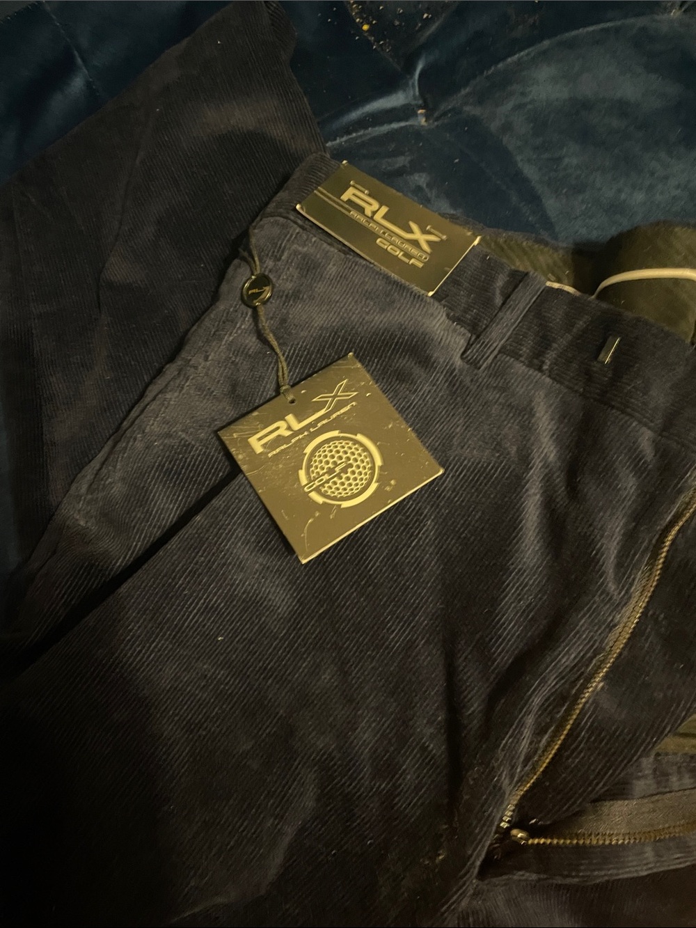 RLX Ralph Lauren Men’s Dark Navy Corduroy Trousers